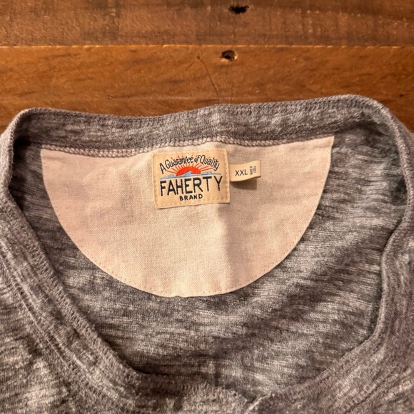 COPY - Faherty Short Sleeve Henley - Picture 2 of 5